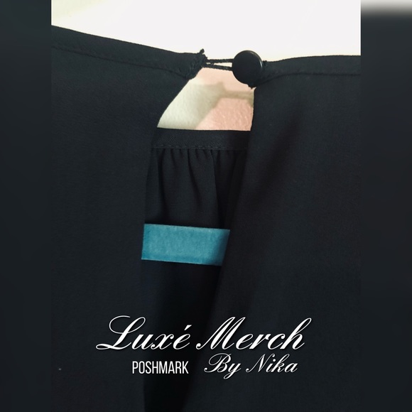 🏴Badgley Mischka Sheer Blouse - Black - Picture 3 of 5